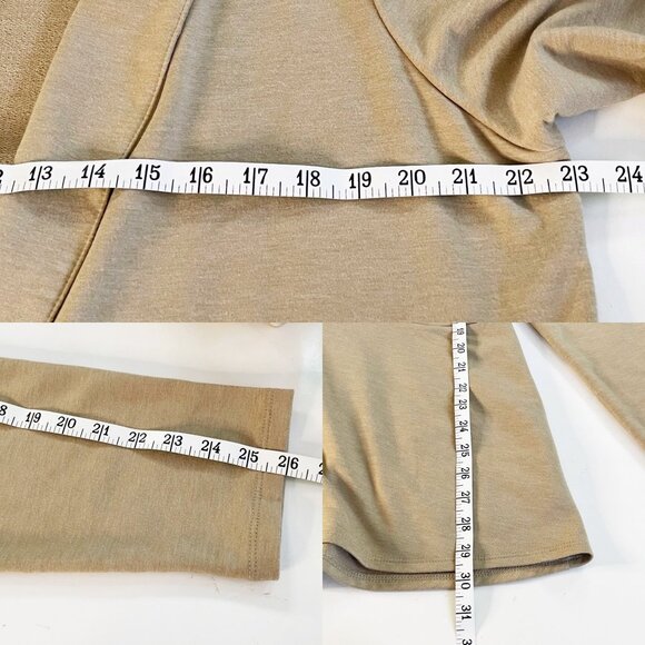 LOGO Lounge By Lorie Goldstein Tan Cardigan Women’s Sz XL Single Button Closure - Picture 5 of 6